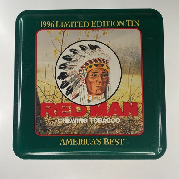 Vintage 1996 Red Man Chewing Tobacco Tin “Fenceline Crossing” Limited Edition - Picture 2 of 7
